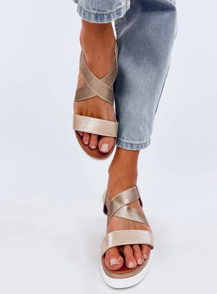 Sandałki na koturnie CADEN GOLD