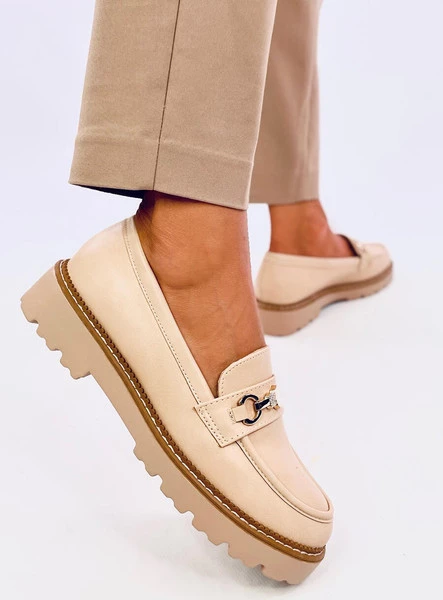 Mokasyny na platformie NIVETTI BEIGE