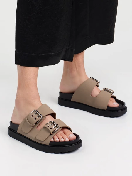 Obuwie damskie eleganckie w kolorze Khaki