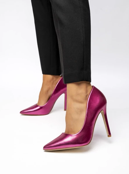 Damskie Szpilki LUMINA ROSE RED – Eleganckie Lakierowane Czółenka