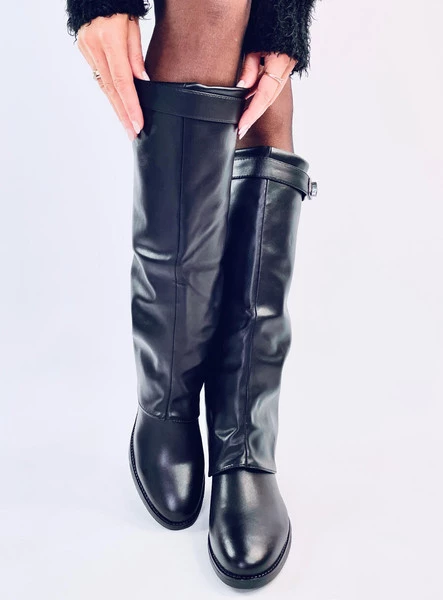 Kozaki z podwójną cholewką ANNSE BLACK