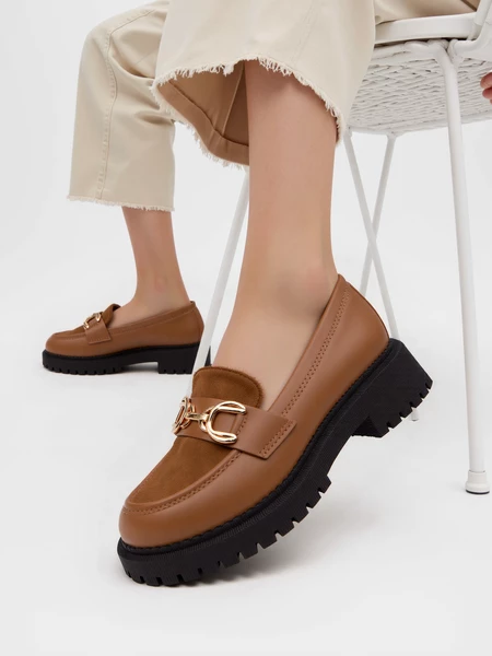 Mokasyny Damskie Camel