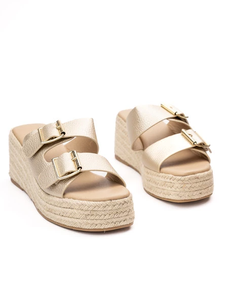 Klapki Złociste Luksus - Złoty