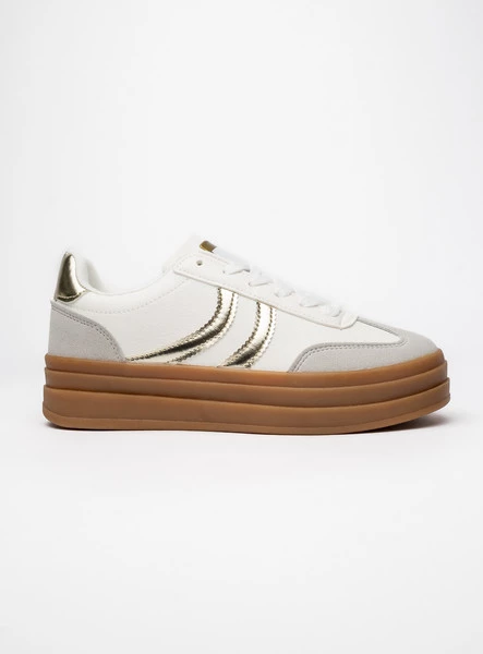 Damskie Sneakersy LUMI White/Gold