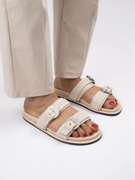 Sneakersy damskie eleganckie w kolorze Beige