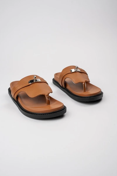 Damskie Klapki LUXTOE CAMEL