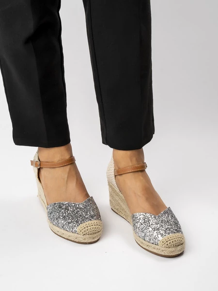 Espadryle Gwiezdne Silver