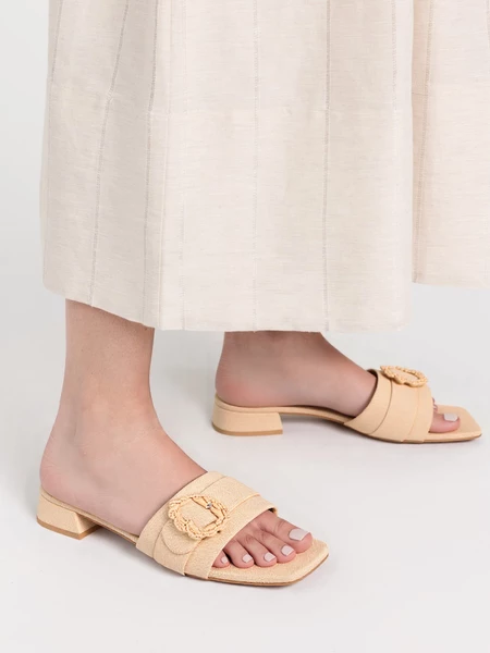 Klapki Eleganca Khaki