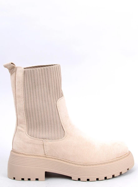 Botki z elastycznym ściągaczem WINTERS BEIGE