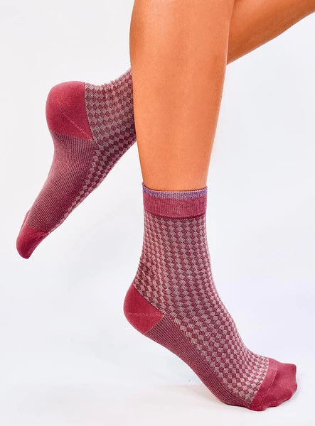 Skarpetki damskie długie CONRAS RÓŻOWE