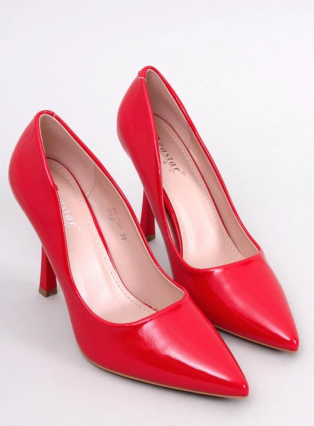 Szpilki damskie lakierowane ANIKA RED