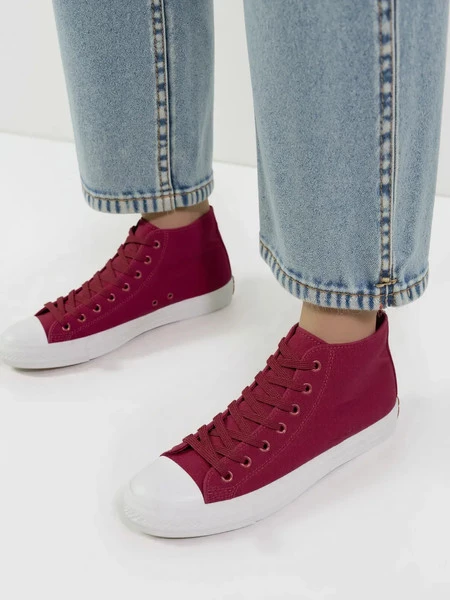 Damskie Trampki LIVIO WINE RED