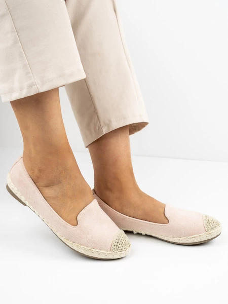 Modne espadryle damskie w kolorze ROSE