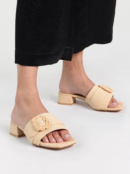 Klapki Eleganca Khaki