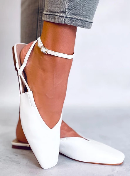 Baleriny z odkrytą piętą GIANNA WHITE