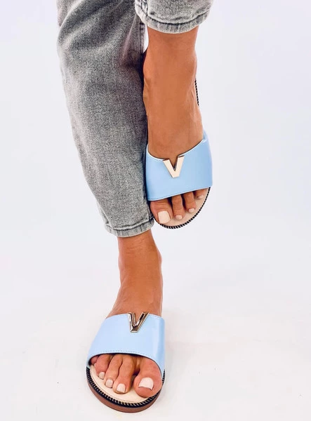 Klapki damskie licowe WILLOW BLUE