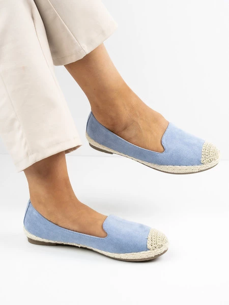 Modne espadryle damskie w kolorze Celeste