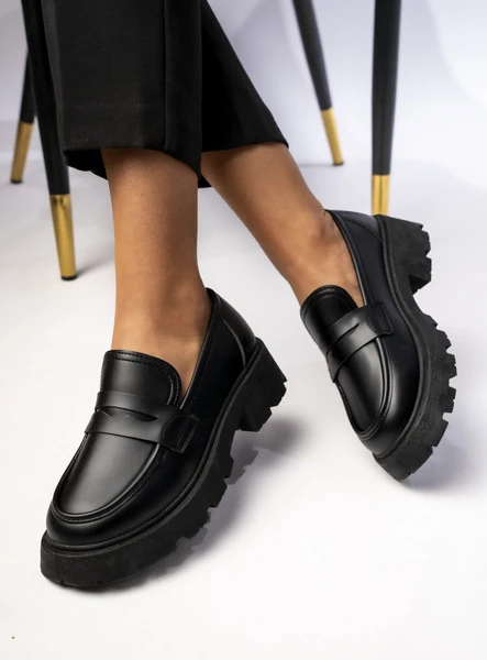 Damskie Mokasyny VIA GIULIA NERO