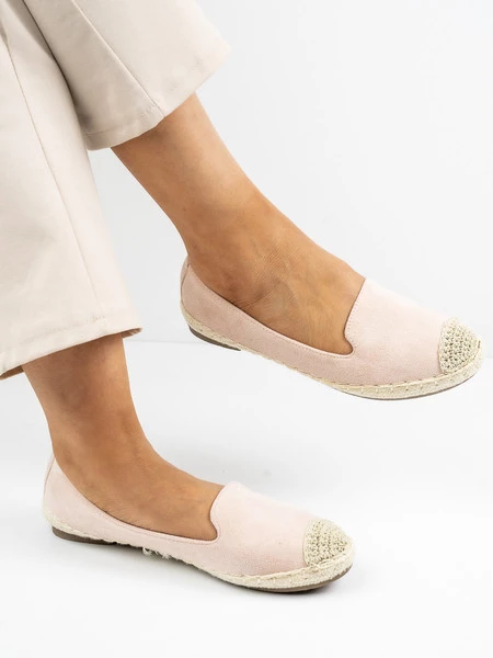 Modne espadryle damskie w kolorze ROSE