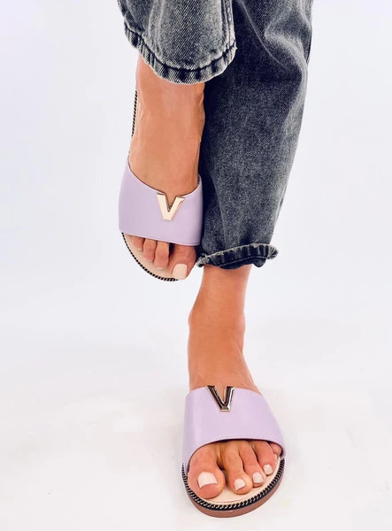 Klapki damskie licowe WILLOW PURPLE