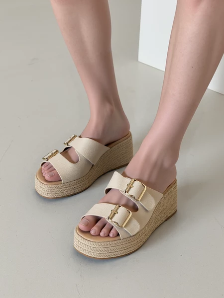 Klapki Eleganzia Beżowa 