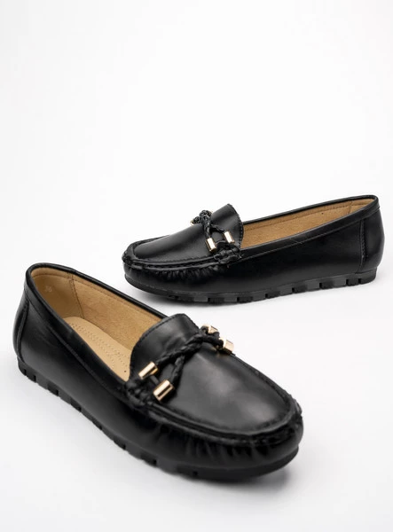 Damskie Mokasyny AMELIA BLACK – Subtelna Elegancja i Codzienny Komfort