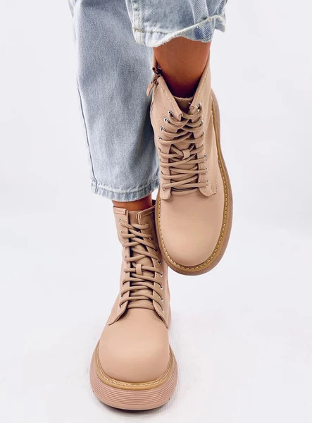 Botki sznurowane PEDDY KHAKI