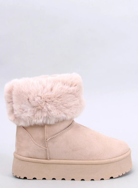 Śniegowce z futerkiem na platformie TAYNA BEIGE