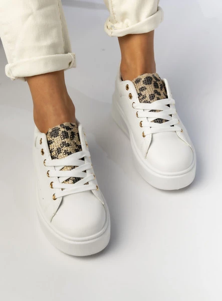 Damskie Sneakersy SAVANNAH WHITE/LEOPARD