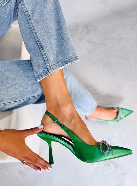 Czółenka z odkrytą piętą HANNAH GREEN