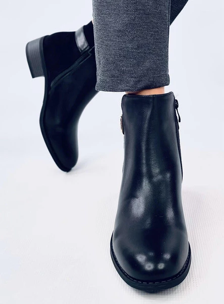 Sztyblety damskie licowo-zamszowe GAMMES BLACK