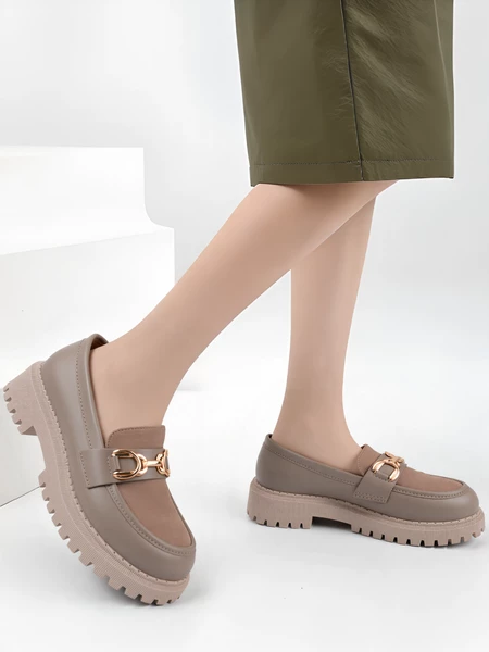 Damskie Mokasyny Khaki