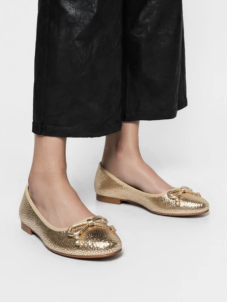 Damskie Baleriny ELVINA - GOLD