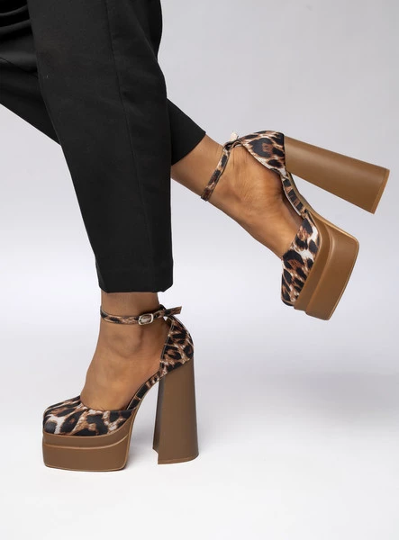 Damskie Czółenka na Platformie LEXORA LEOPARD