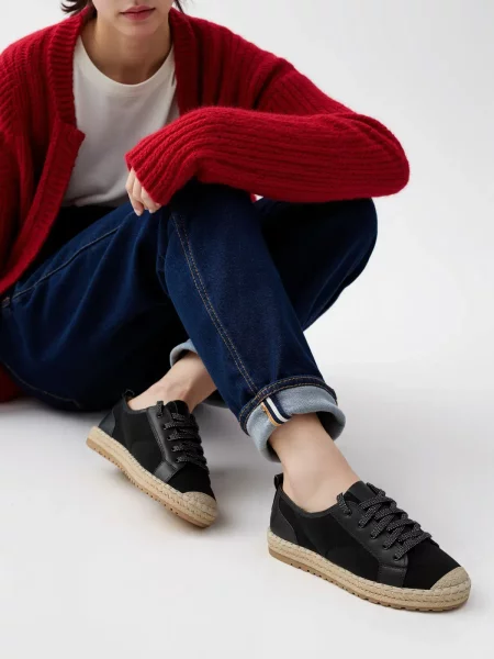 Damskie Espadryle NOIR LACE BLACK