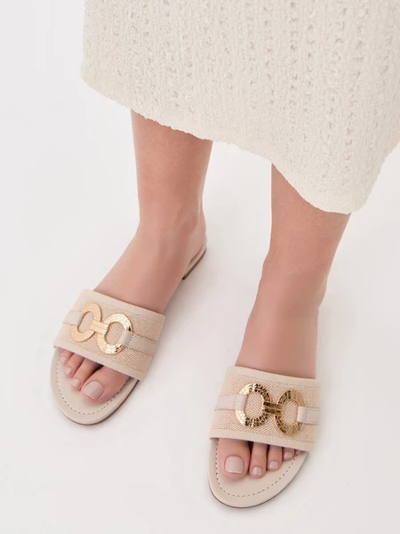 Espadryle damskie eleganckie w kolorze Beige