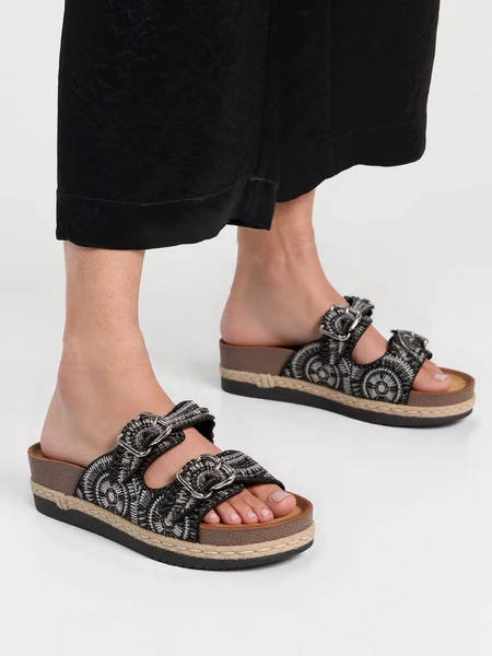 Klapki Etno Sparkle BLACK