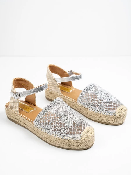 Espadryle Gama w kolorze Silver