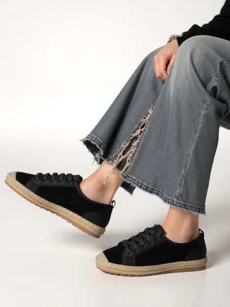 Damskie Espadryle NOIR LACE BLACK