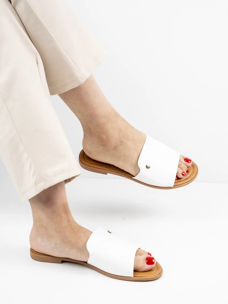 Klapki Marsylia w kolorze White