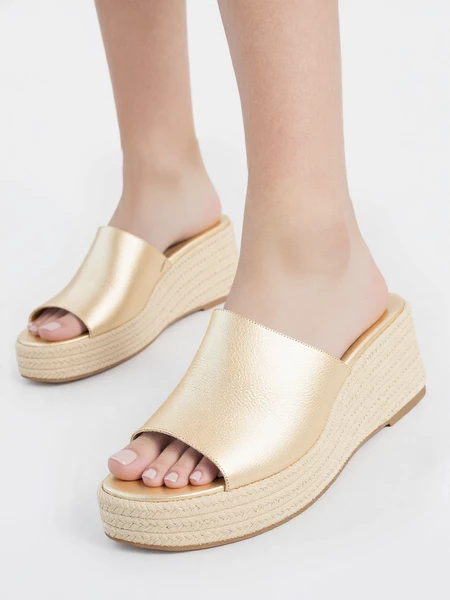 Damskie Klapki Elle Gold