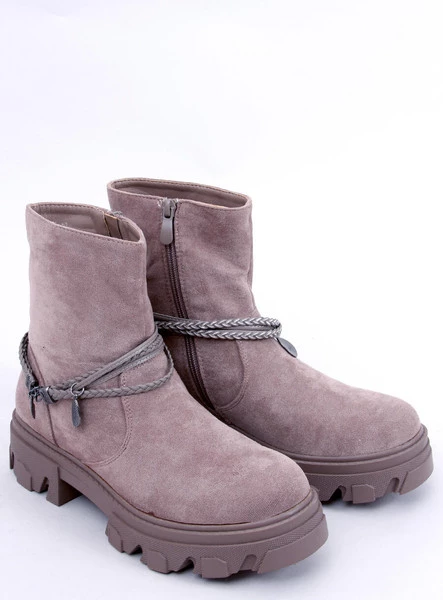 Botki płaskie CONNIE TAUPE