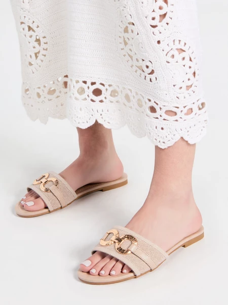 Espadryle damskie eleganckie w kolorze Khaki