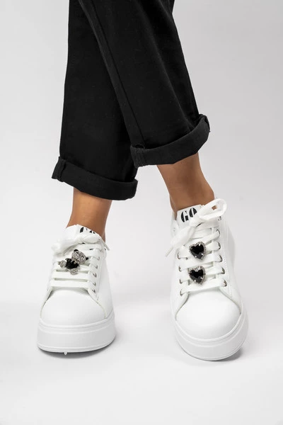 Damskie Sneakersy GLAM BEAR – White/Black