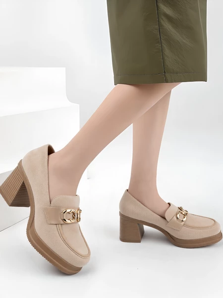 Damskie Loafersy LUX GRACE NUDE