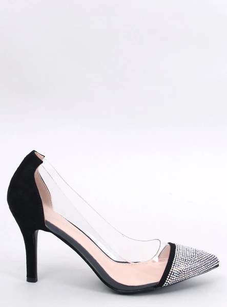 Szpilki damskie transparentne BRIANA BLACK