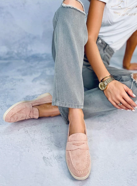 Mokasyny zamszowe BLUM PINK