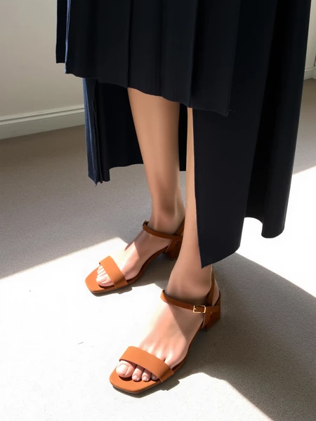 Sandały Elegancja Karmel