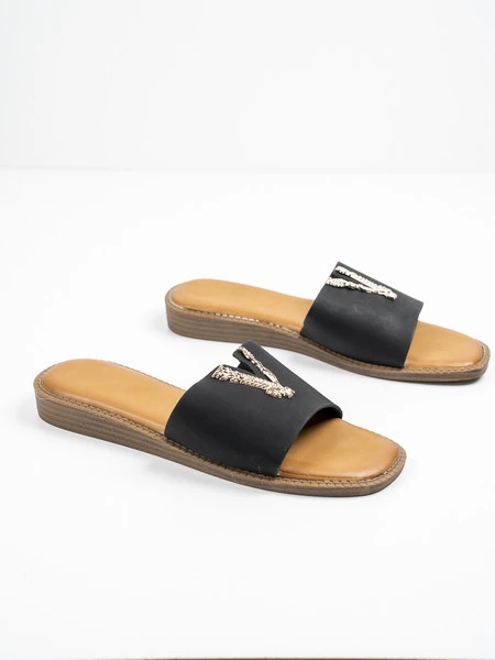 Modne klapki damskie w kolorze Black