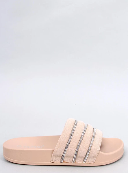 Klapki z cyrkoniami LYNNE BEIGE